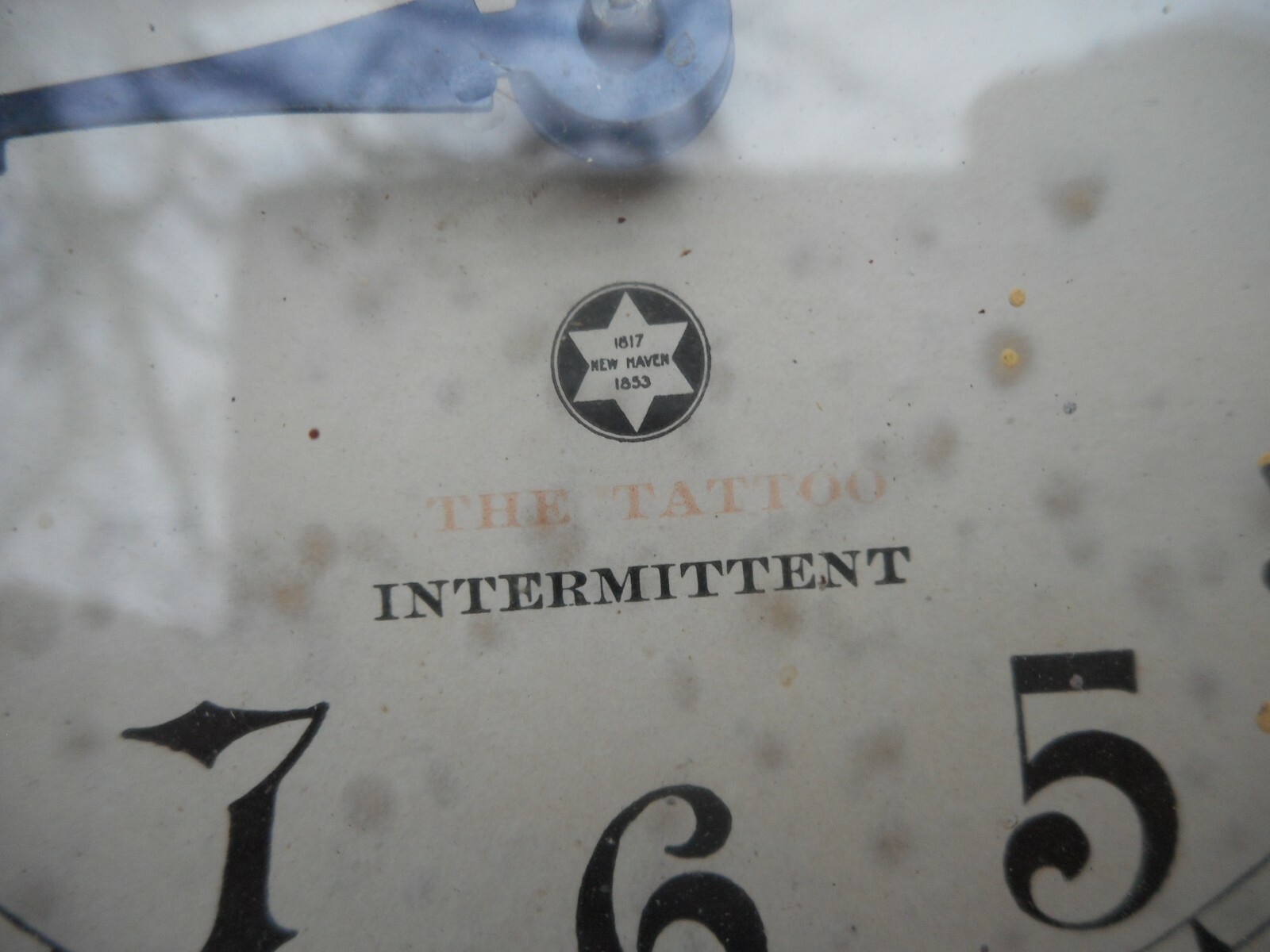 Antique New Haven Alarm Clock The Tattoo Intermittent For Parts or Repair