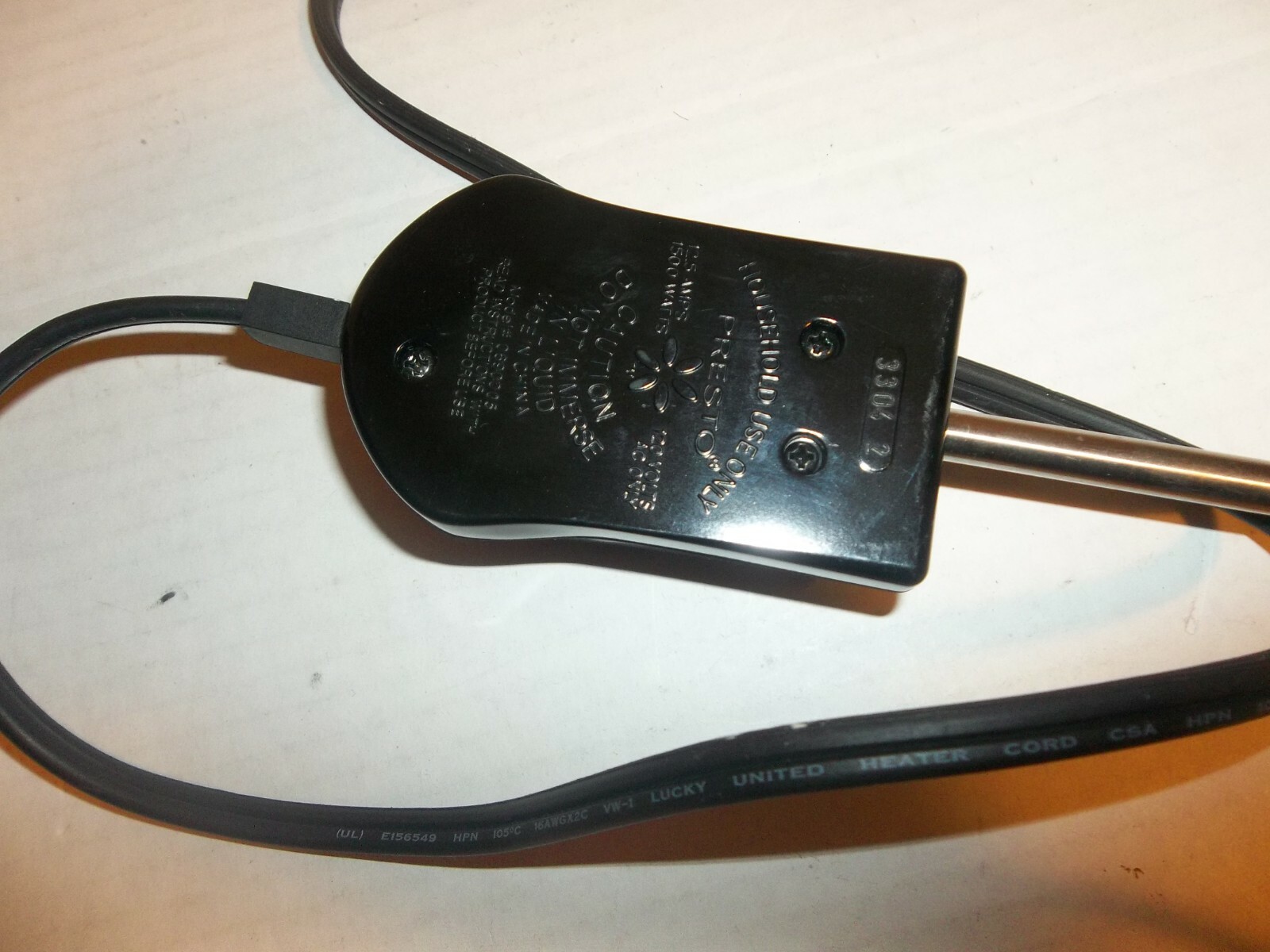 Presto Power Cord Adapter Model 0690005 Replacement Part