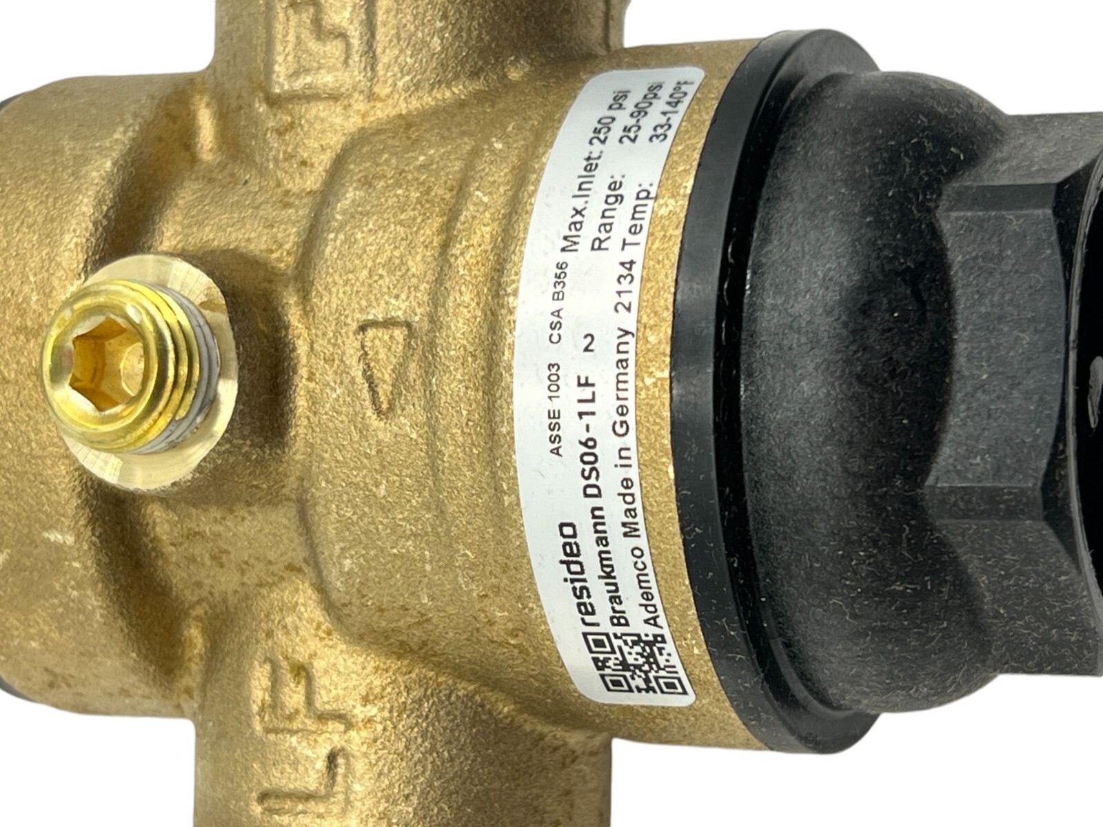 Resideo Braukmann OEM DS06-102-SUT-LF/U 1” Dialset PRV Single Union Sweat