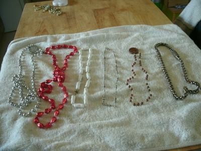 jewelry for wear or repair lot of  necklaces lot #45