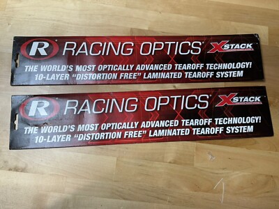 2 Packs - RACING OPTICS X Stack Tear Offs | Simpson Impact Shields  10209C LOT
