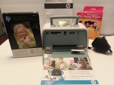 HP Photosmart A520 Series Printer with Storage Case Plus Accessories WORKS