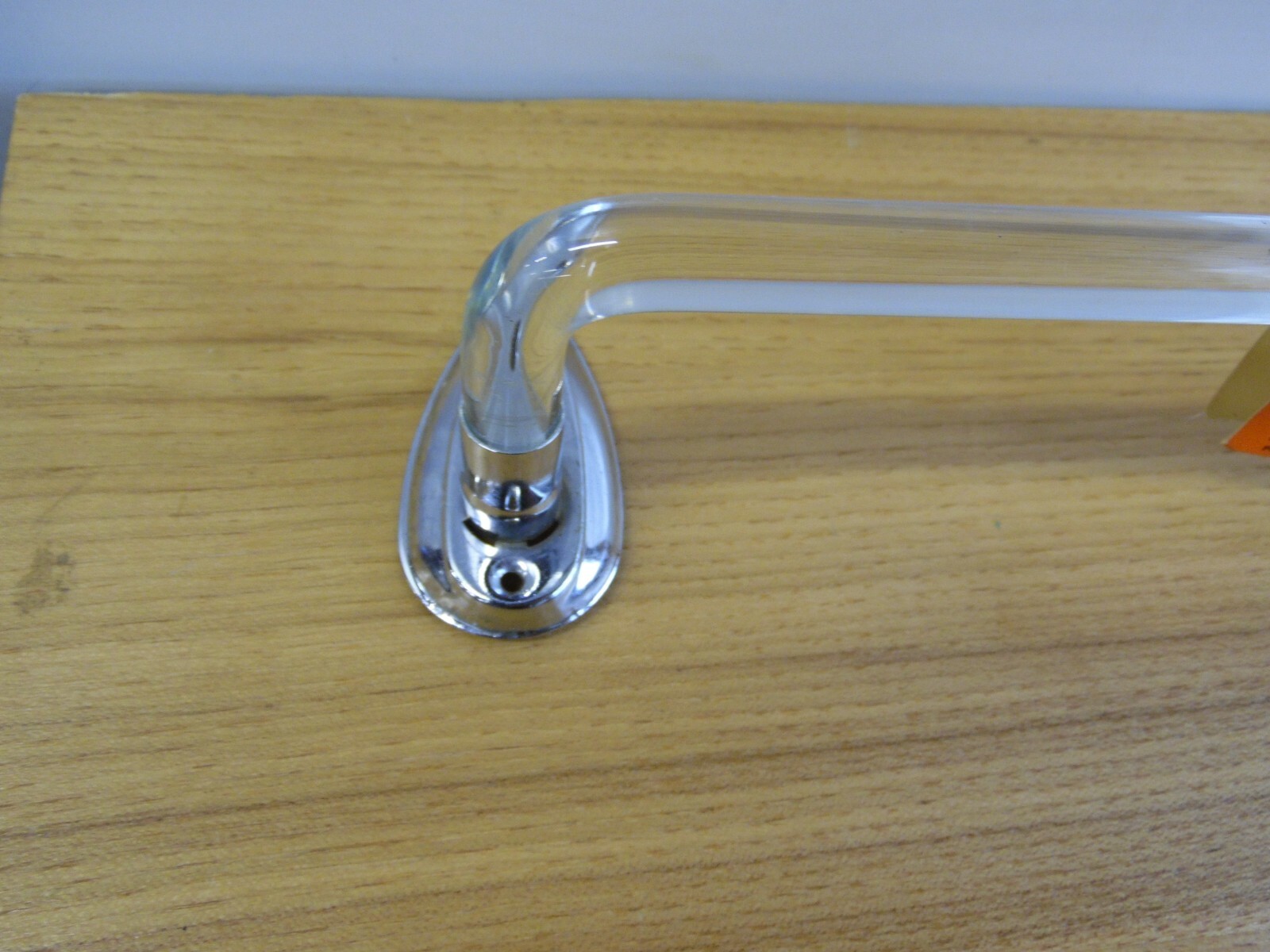 NOS Unused! ART DECO Solid KIMBLE GLASS Towel BAR BATHROOM Kitchen 24 inches