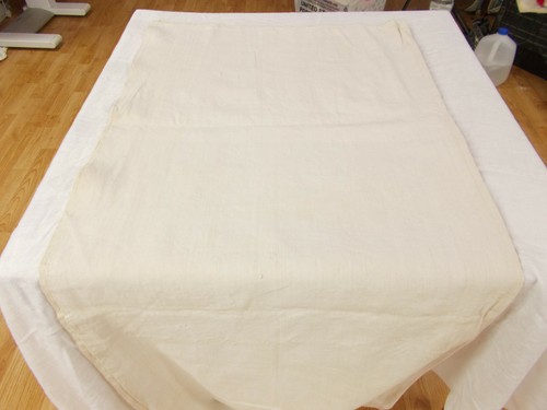 2 Vtg Antique FRENCH off white HEMP LINEN SHEET BLANKET QUILT BEDSPREAD COVERLET