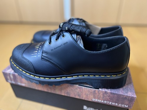 Pre-owned Dr. Martens' Dr. Martens 2024 Nine Inch Nails 1461 Backhand Leather Boots Mens Us 9 Uk 8 Eu42 In Black