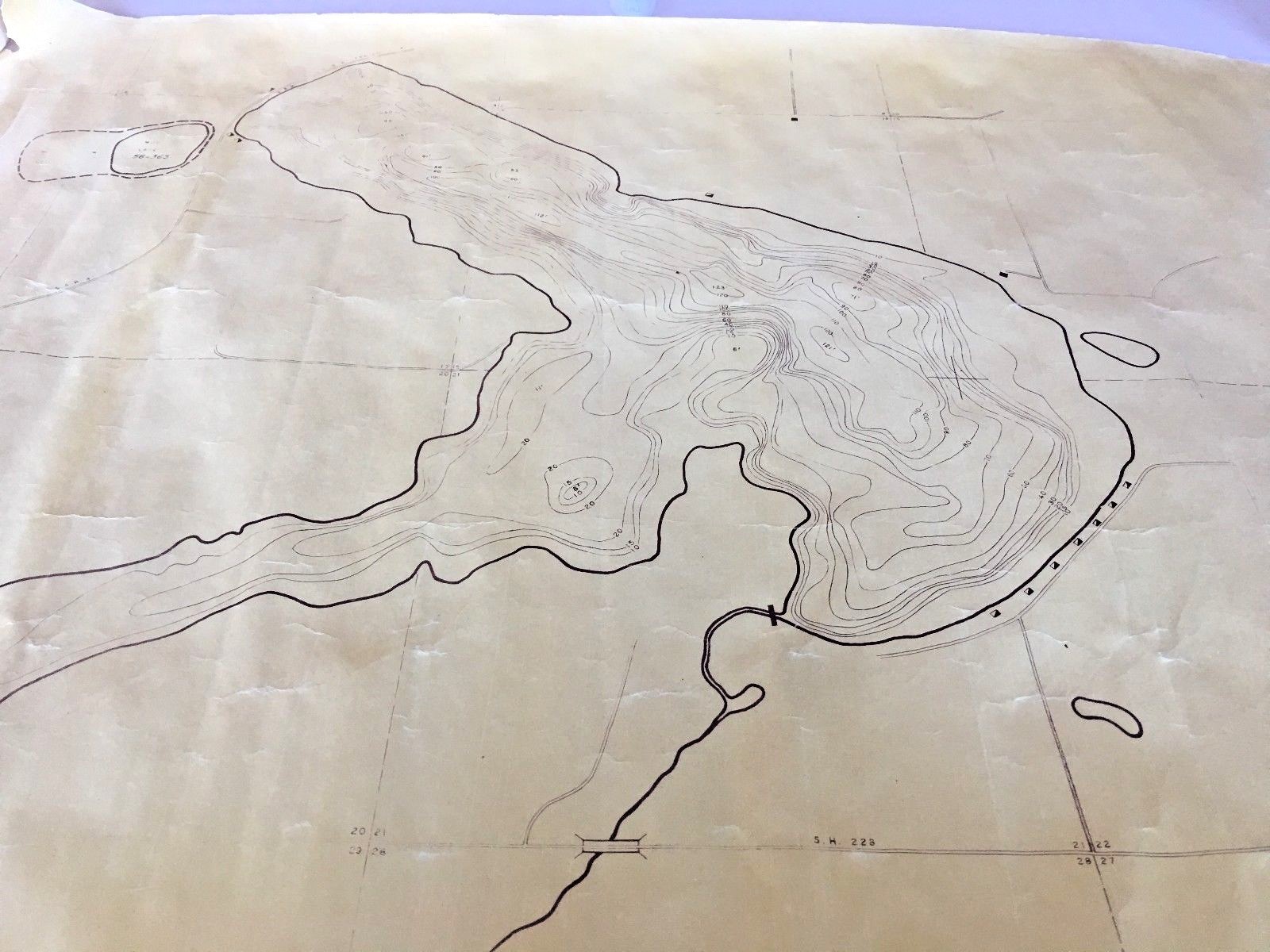 State of MN Dept of Conserv. Div of Game & Fish Map Aerial View 1953 to 1957