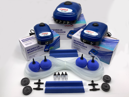 OSAGA MK 9501 / 9502 / 9510 Teichbelüfter Set Membranpumpe Luftpumpe Membranen