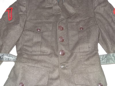 Vintage US Marine Corps Wool Blend Uniform Green Coat Jacket Military 50's 60's?