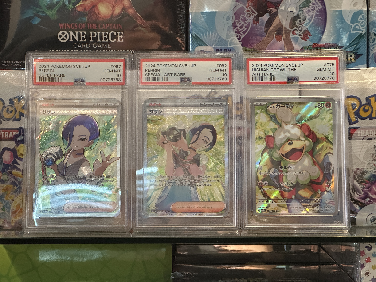 PSA 10 Sequential Perrin 092 & 087 Hisuian Growlithe 075 Pokemon