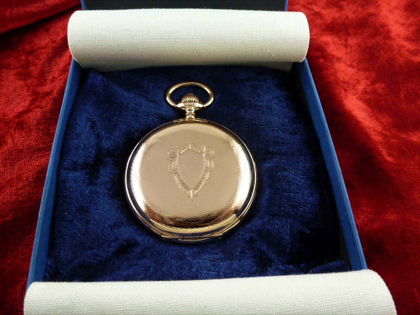 585 Gold Taschenuhr**MONOPOL Savonette in 14K Gold**mit Etui**
