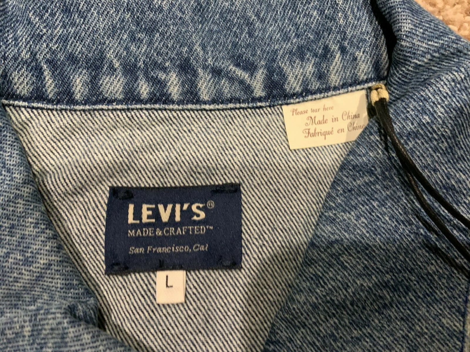Pre-owned Levi's Made & Crafted Spliced Bomber Trucker Jacket Men's Large Rt$498 B12 In Multicolor