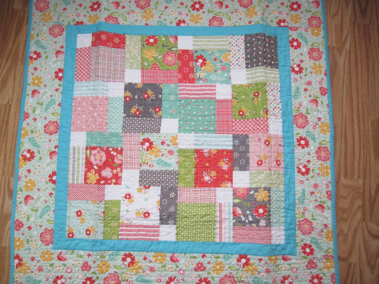 Handmade Crib Lap Quilt - 35