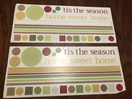 SEI Scrapbook Paper Sticker Set Christmas Fall 12x12 Vellum Border Tags Gold Red