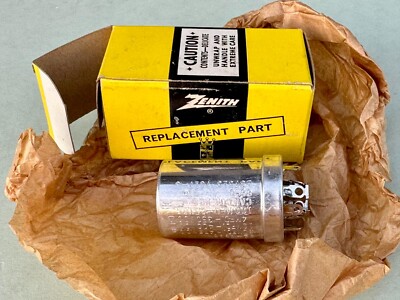 ZENITH 30/475+10/400+4/350+100/25 Electrolytic Can Capacitor 22-3898 ~ NOS