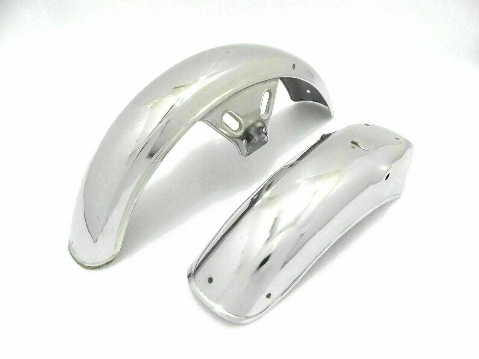 Front & Rear Mudguard Bumper Fender Chrome YAMAHA RX100 RS100 RX125 RXS 
