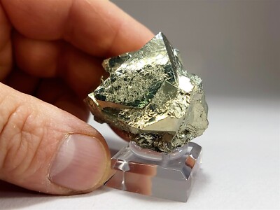 Super Brilliant Golden Octahedral Pyrite Crystal Cluster #2