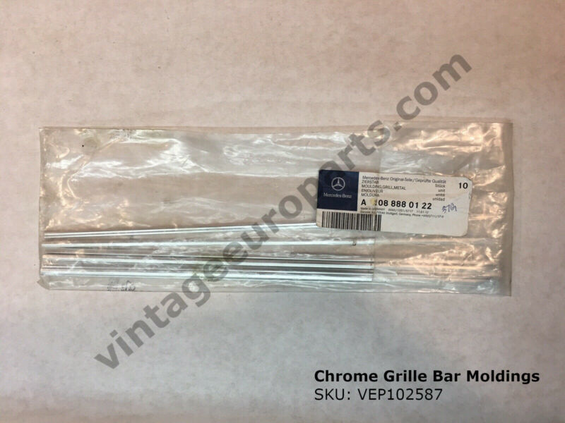 Nos Chrome Grille Bar Moldings Fits Mercedes W108 1088880122