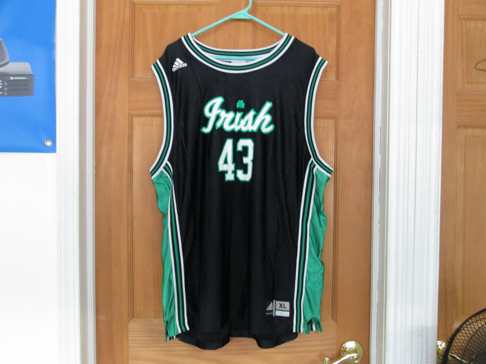 adidas NOTRE DAME バスケットボールユニフォーム XL Adidas Notre Dame Big East Premier Green Game Issued