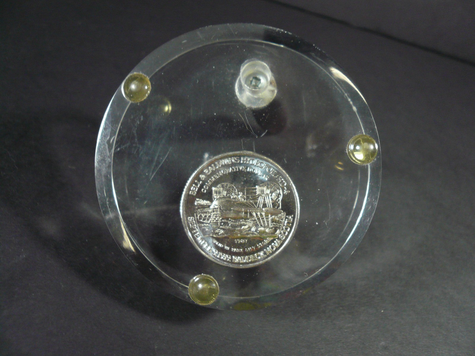 ALEXANDER GRAHAM BELL SILVER COMMEMORATIVE COIN in PEN HOLDER 1987