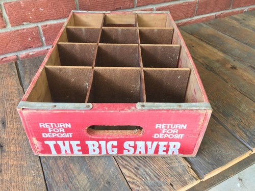 ROYAL CROWN BiG SAVER 32oz RC COLA Crate Woode Box Ellisville Mississippi