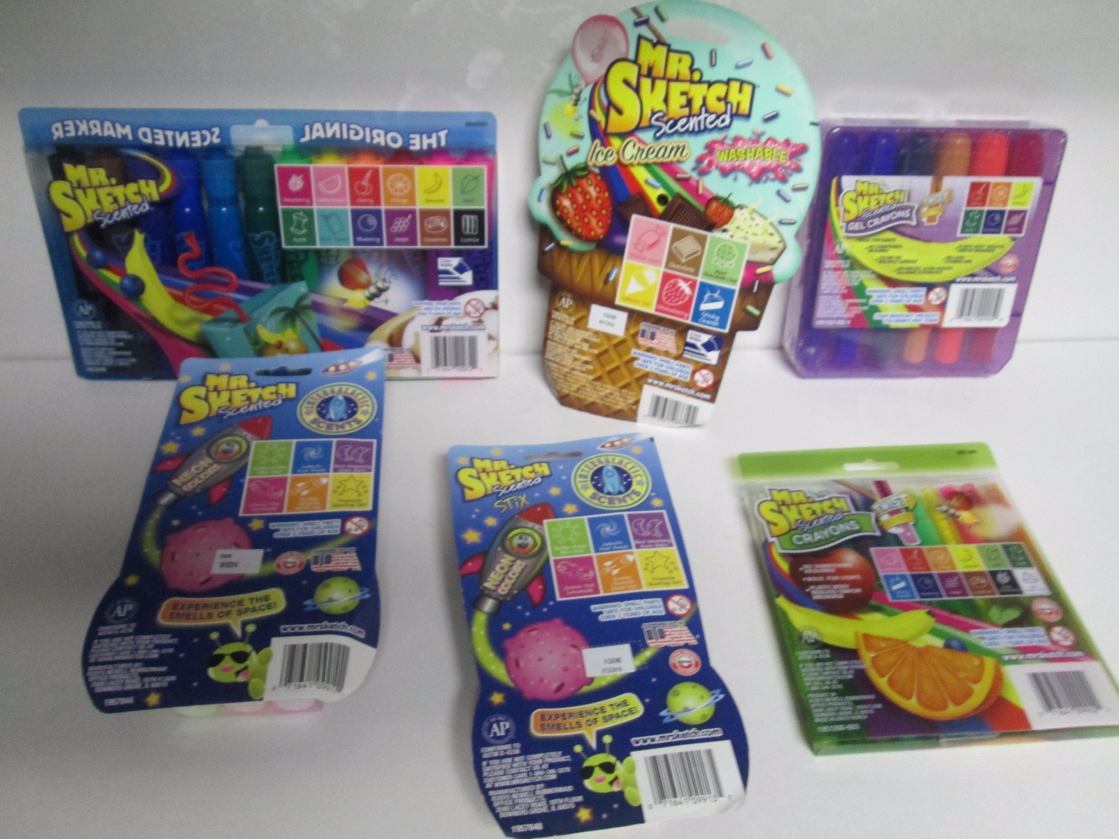 MR SKETCH SCENTED MARKERS & TWISTABLE CRAYONS GEL ICE CREAM INTERGALACTIC LOT