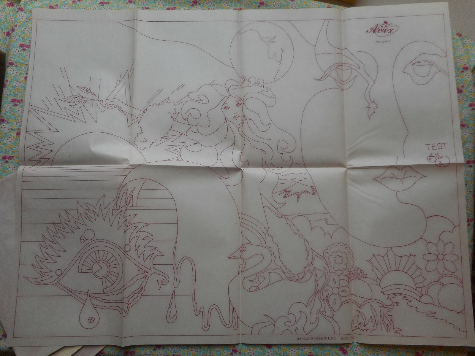 Artex BOX SET Vintage BRITE & WILD Hippie Retro Iron On Embroidery TRANSFERS Lot