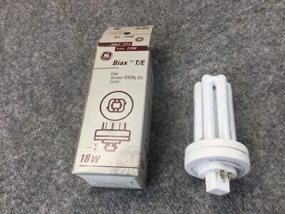 GE Compact Fluorescent F18TBX/SPX27/4p  18W 4 pin Biax T/E lot of 2