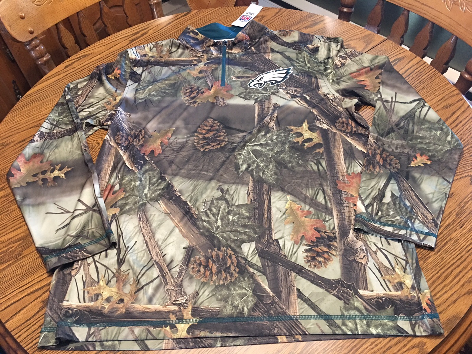 Philadelphia Eagles NFL Men's Camo TX3 Cool Quarter Zip
