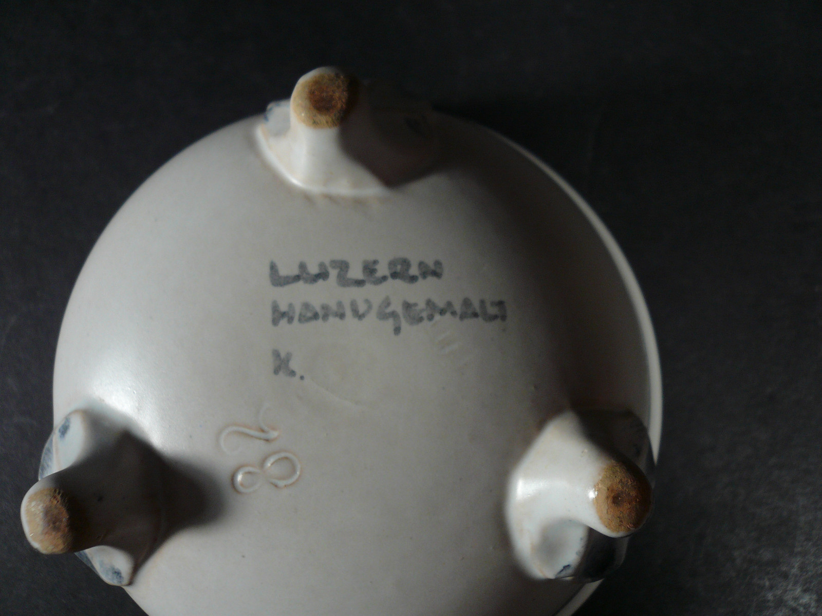 Luzern Switzerland Ceramic Pottery Bowl Hand Painted