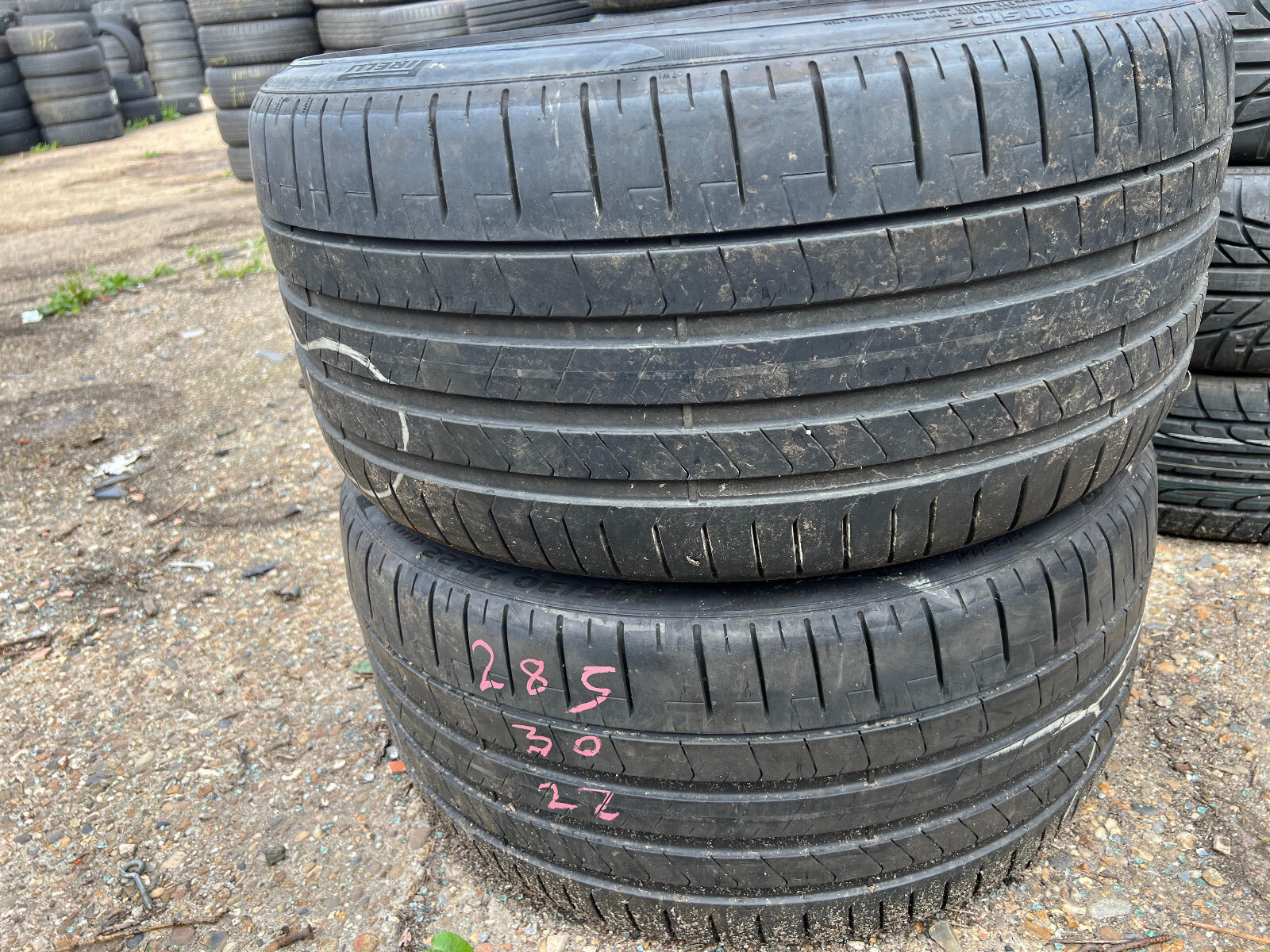 285 30 22 Pirelli, XL, PNCS, AO, 101Y, x2 A Pair 6.0mm  (F1_tyres) YD017