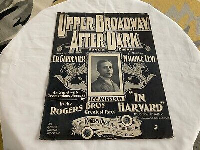 UPPER BROADWAY AFTER DARK Sheet Music  1902 In Harvard Rogers Brothers