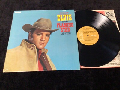 ELVIS PRESLEY LP PRS-279 SINGER PRESENTS FLAMING STAR SHRINK TAN RIGID BEAUTY