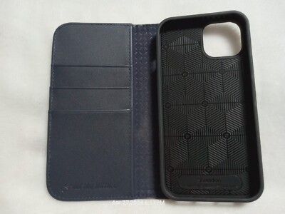 SHIELDON Wallet Case for iPhone 14 6.1'' Genuine Leather Magnetic-Retro BLACK