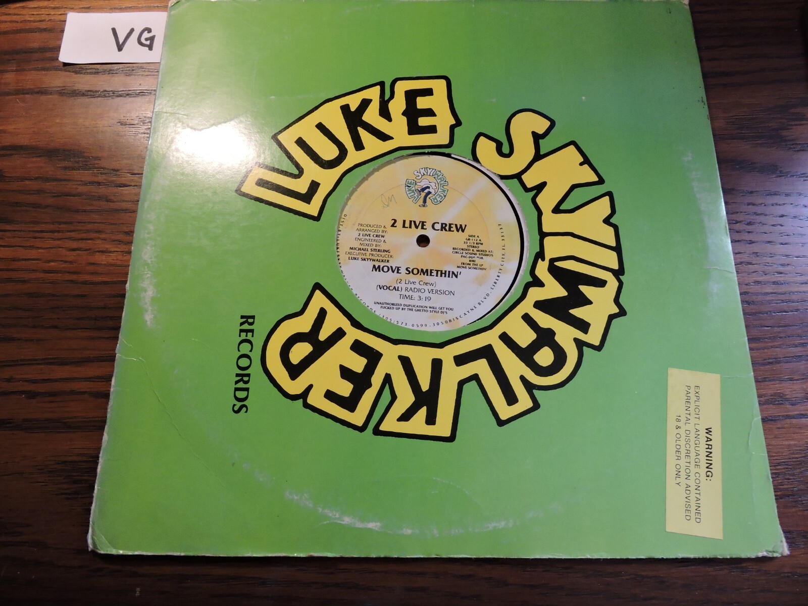 洋楽 2 LIVE CREW/MOVE SOMETHIN' LP movesomthin.png?v=1726707412