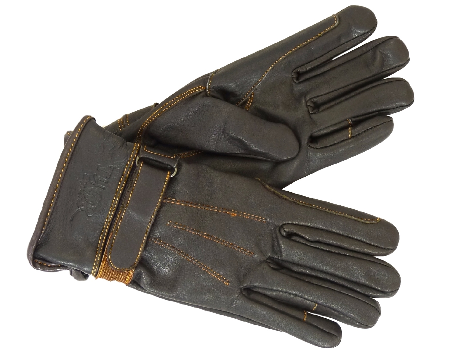 Thor Equine Lederhandschuh Western Reithandschuh gefüttert Schwarz