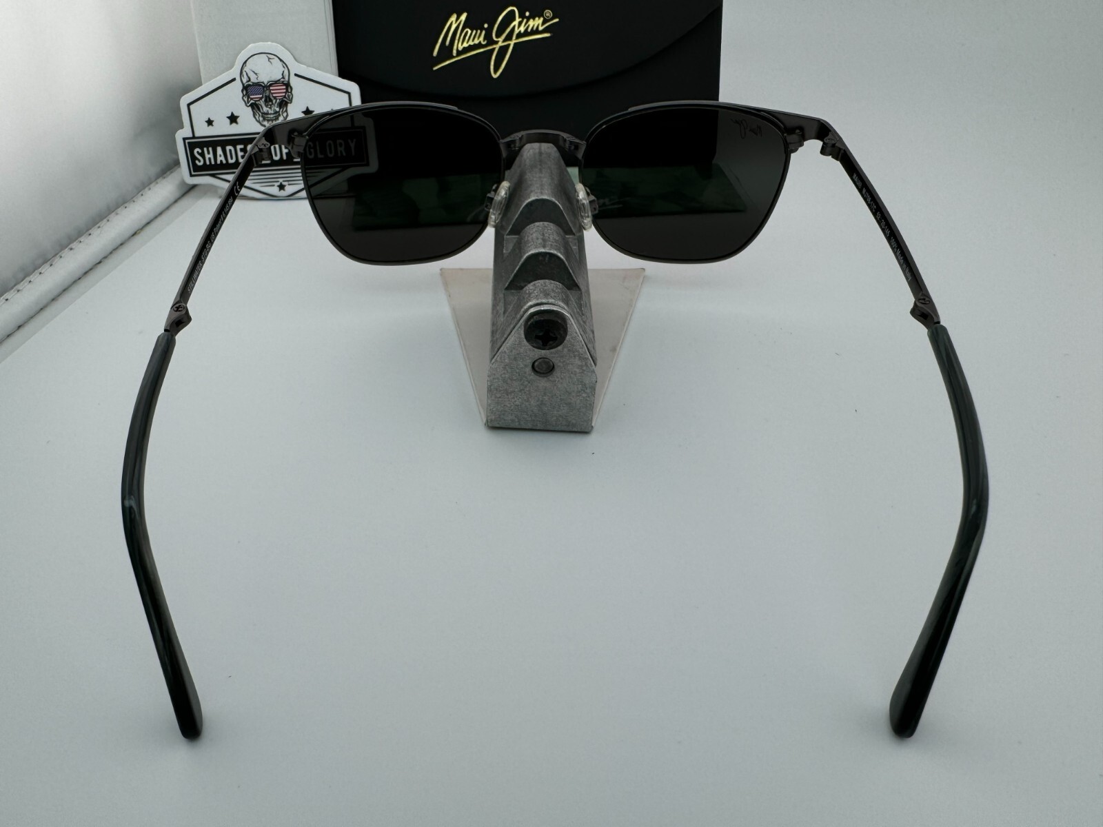 Pre-owned Maui Jim Stillwater Mj 706-17c Pewter Neutral Grey Polarized Folding Sunglasses