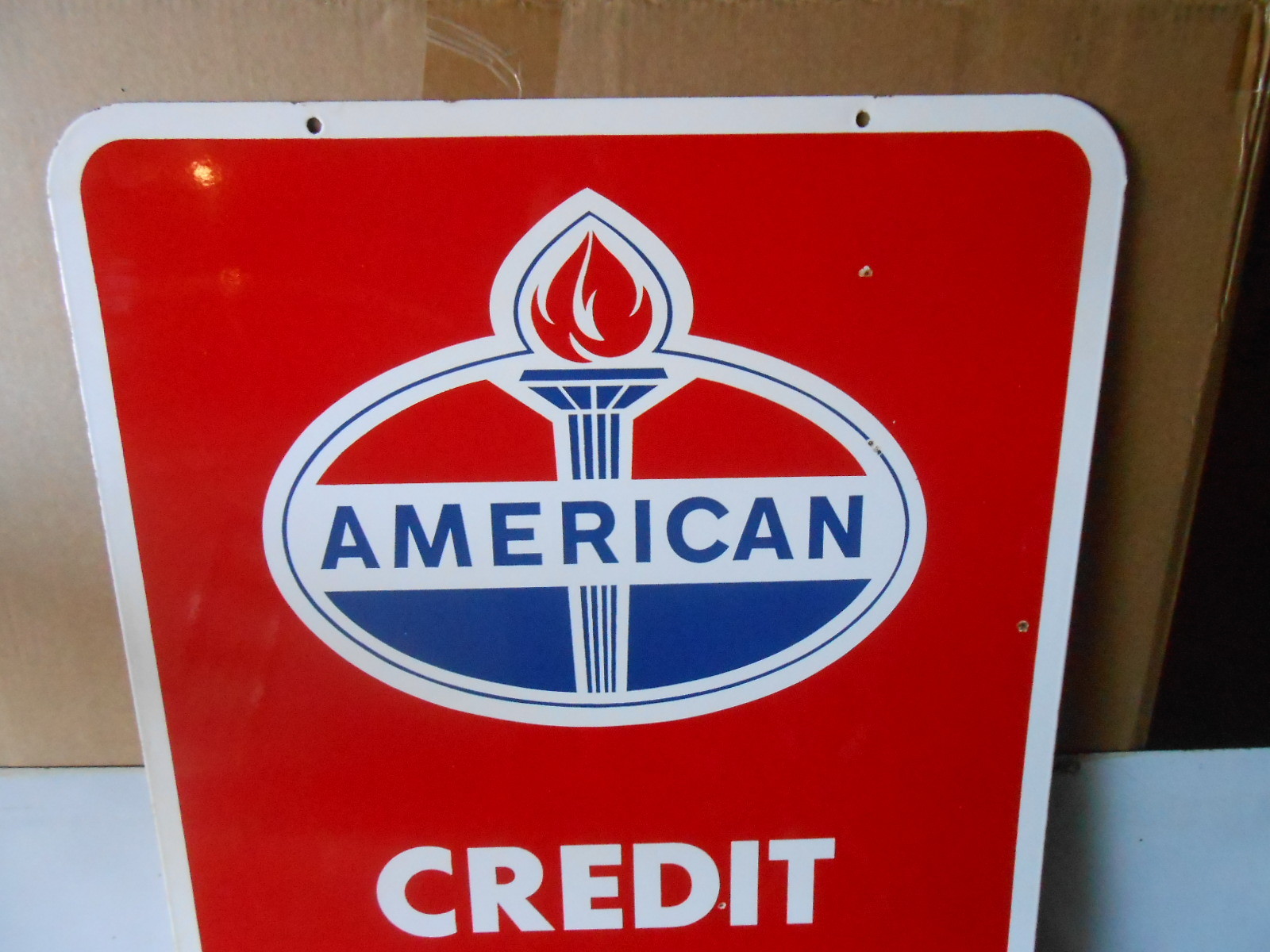 American Oil Company Porcelain Sign