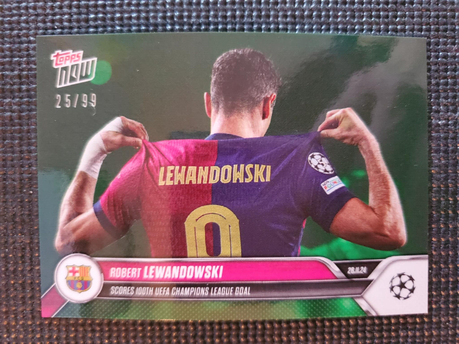 2024-25 Topps Now UEFA UCL #49 Robert Lewandowski Green