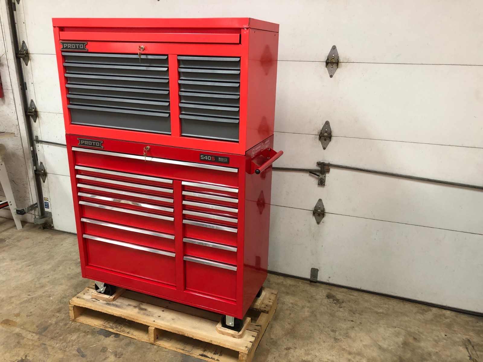 Proto 15 Drawer Roller Tool Cabinet/12 Drawer Tool Chest Combo #540S