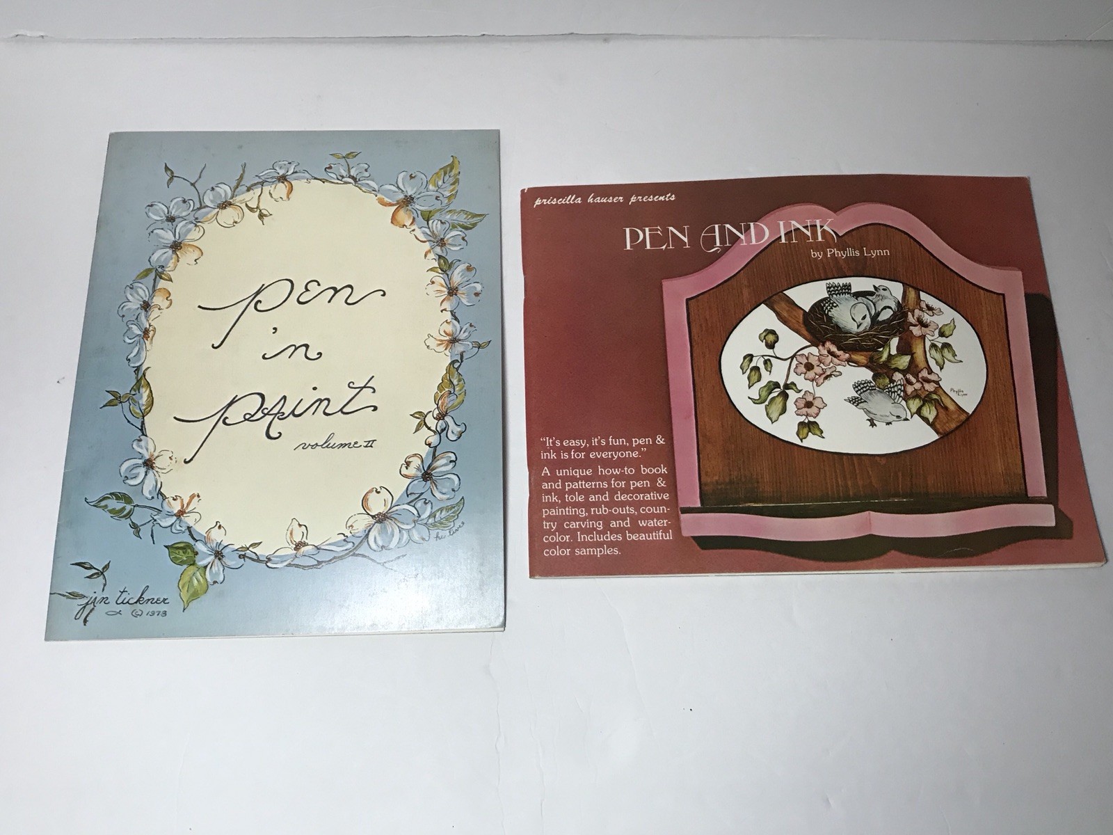 Priscilla Hauser Decorative Tole Painting Pattern Book Lot Pen and Ink Bridges