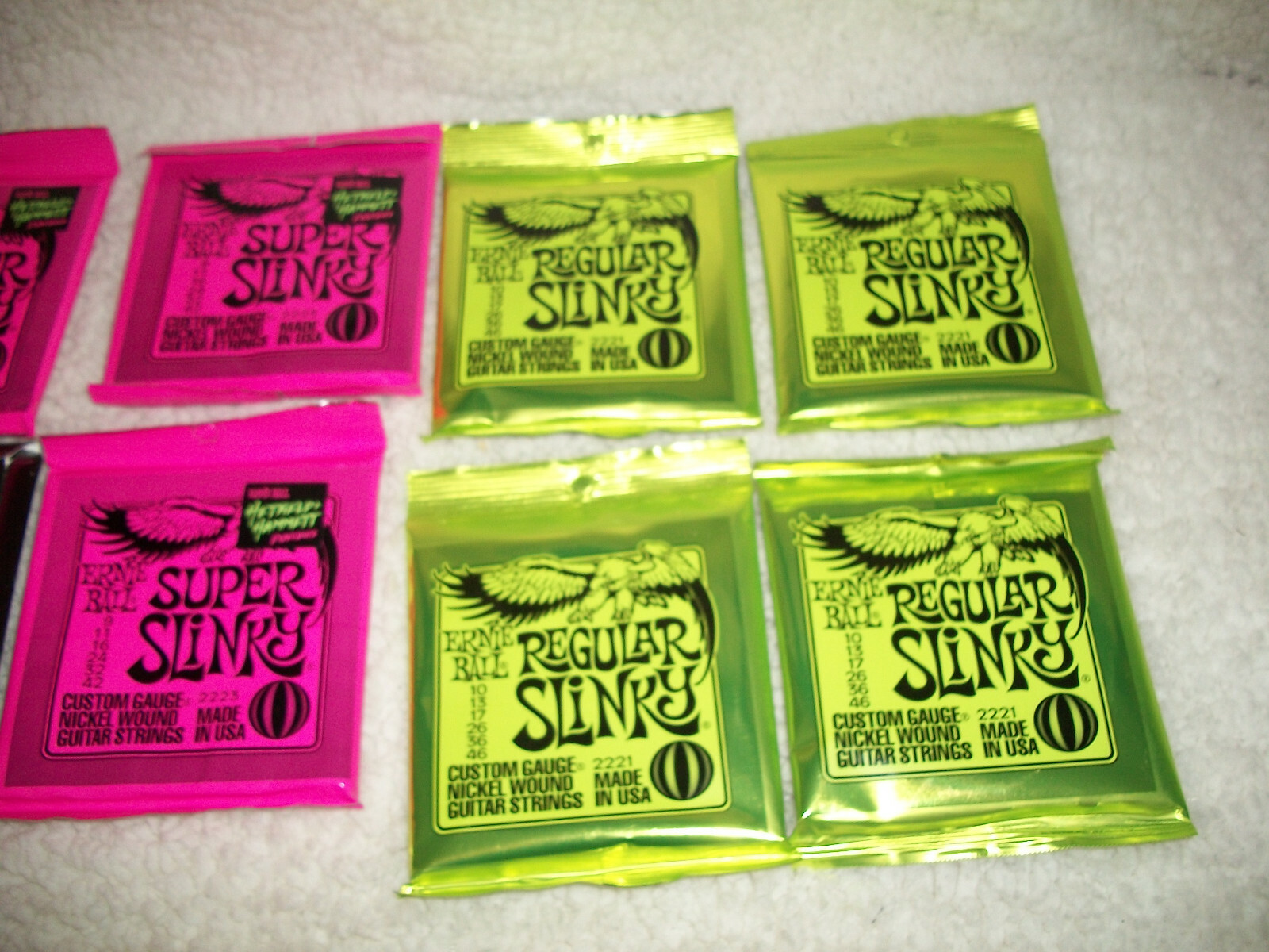 ERNIE BALL REGULAR SUPER SLINKY 9'S 10'S  PARADIGM 11'S STRINGS 8 SETS LOT NEW