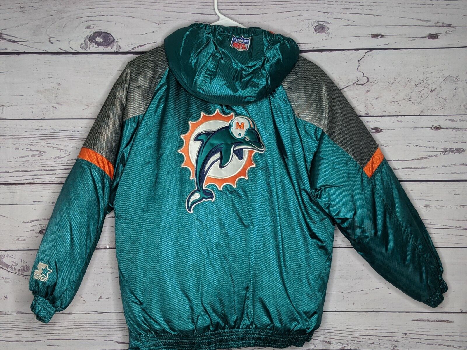 VTG 90s Miami Dolphins Pro Line Starter NFL Pullover Coat VTG 90s Miami Dolphins Pro Line Starter NFL Pullover Coat