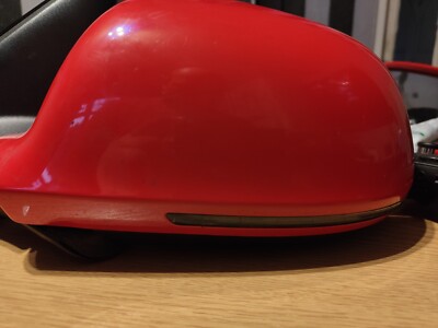 AUDI Q3 8U Power FOLD WING MIRROR FRONT LEFT PASSENGER SIDE IN RED 2015 