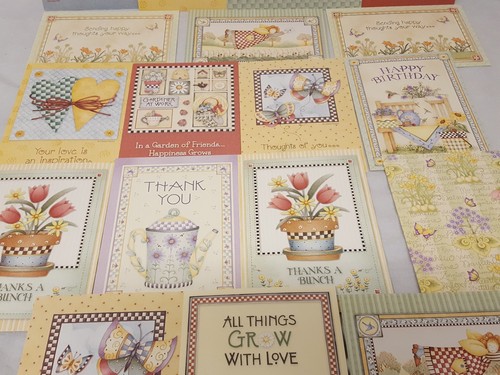 Debbie Mumm Greeting Card Organizer 18 Assorted Cards & Envelopes Bonus Booklet