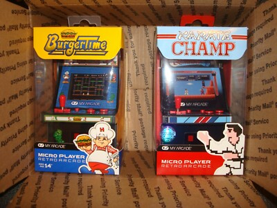Karate Champ Burgertime My Arcade Micro (2) New in Box
