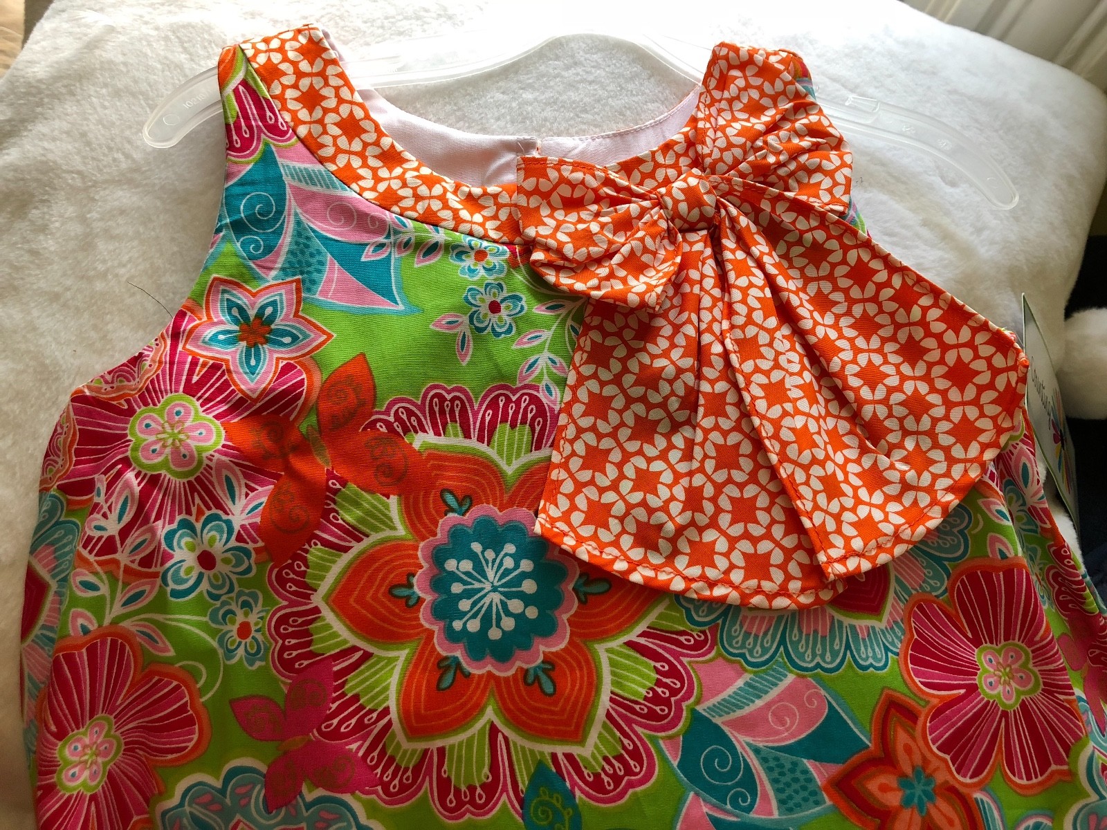 Girls Dress Multi colored floral/paisley print Size 6X Gorgeous colors