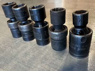 Snap On Cornwell Matco 5pc 3/8  Drive Metric Impact Swivel Sockets 10mm-16mm
