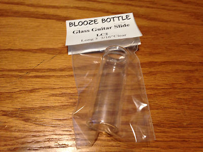 Blooze Bottle Glass Guitar Slide - Long 3 3/16" Clear - LC2 - New - Great Tone