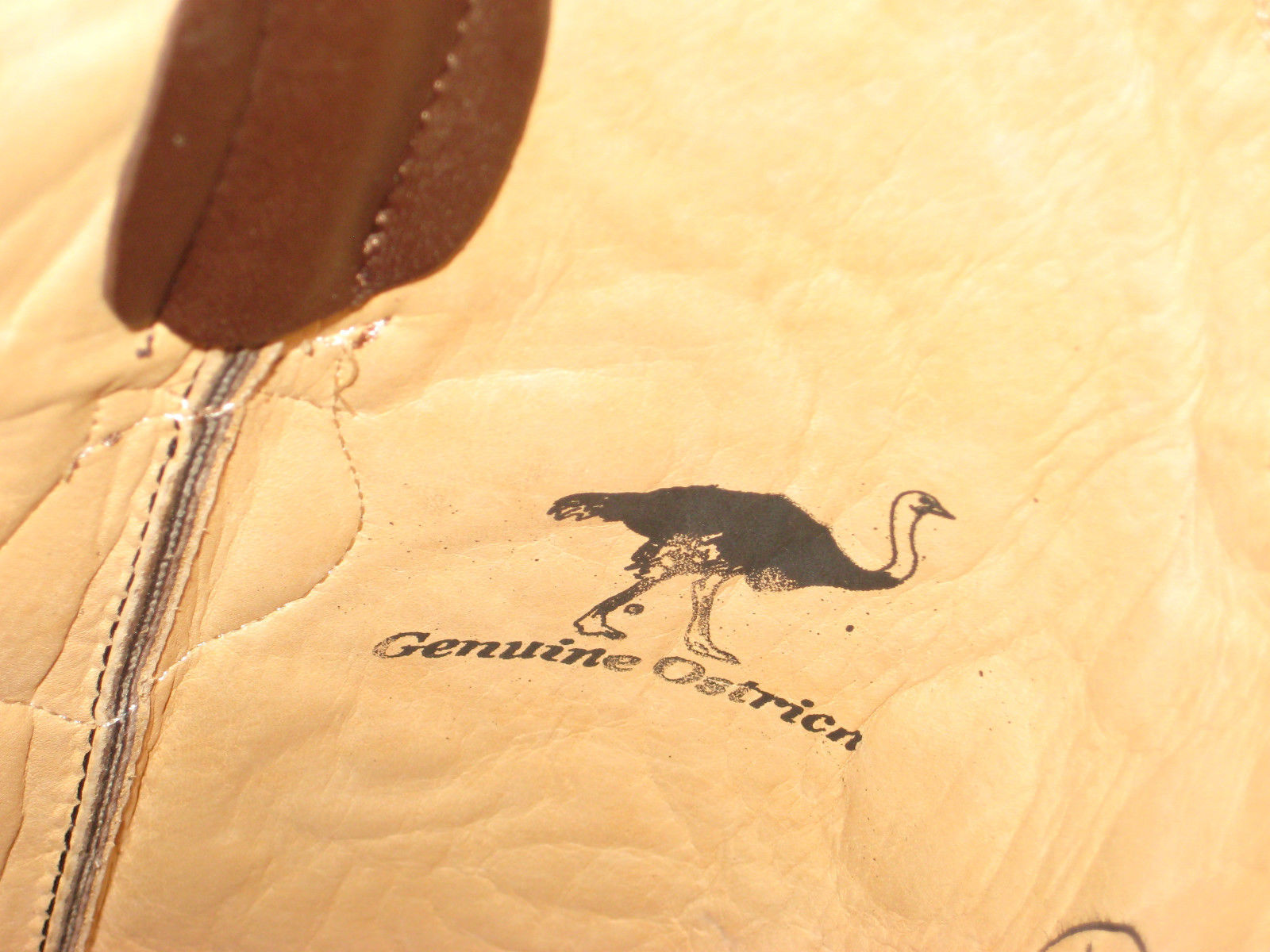 Pre-owned Los Altos Boots Los Altos Cherry Genuin Ostrich Leg Square Toe Western Cowboy Boot Ee+ 8210518