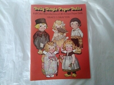 Dolly Dingle Reproduction Antique Doll 2 Vintage 1978 NEW Uncut Paper Doll Book